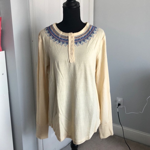 Embroidered Henley - Picture 1 of 2